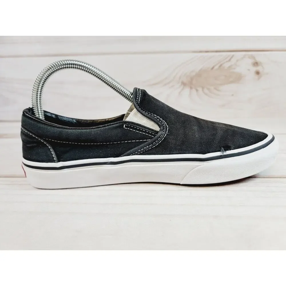 Vans 751505 Classic Slip-on Black True White Womens sz 8.5 Shoes Mens 7 Shoes